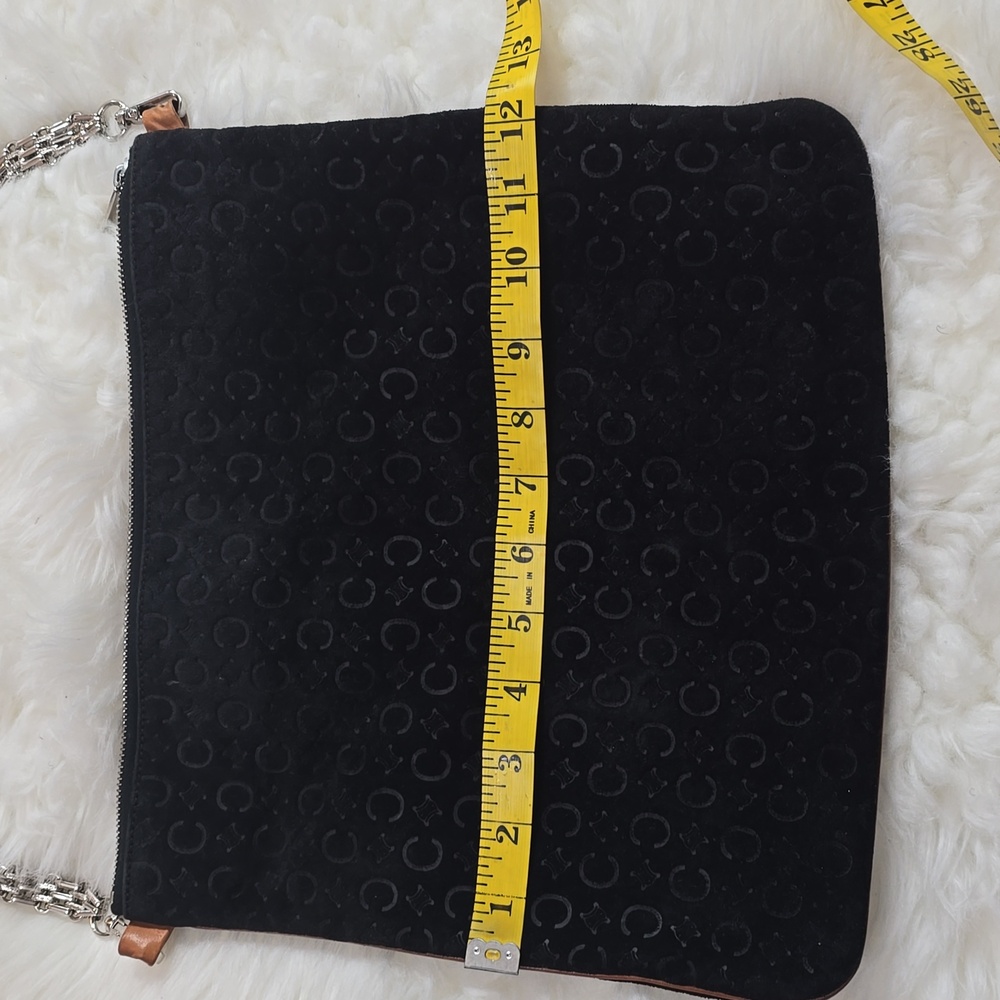 Celine Suede Leather Trim Black /tan Women's Bag‎ - Picture 10 of 15